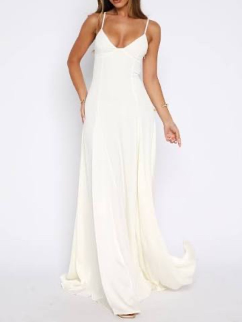 Afterparty Elegance Maxi Dress (off-white)